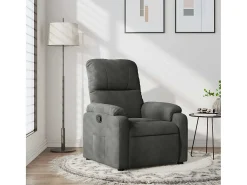 Poltrona Reclinável | Poltrona Confortável Relax tecido de microfibra cinza-escuro SHL600496