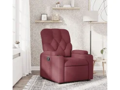 Poltrona Reclinável | Poltrona Confortável Relax tecido vermelho tinto SHL201083