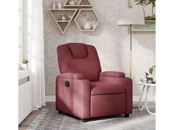 Poltrona Reclinável | Poltrona Confortável Relax tecido vermelho tinto SHL655017