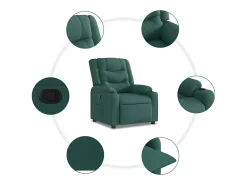 Poltrona Reclinável | Poltrona Confortável Relax tecido verde-escuro SHL927029