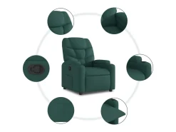Poltrona Reclinável | Poltrona Confortável Relax tecido verde-escuro SHL57641