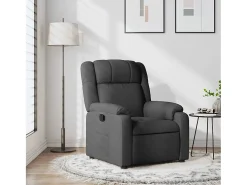 Poltrona Reclinável | Poltrona Confortável Relax tecido cinzento-escuro SHL170843