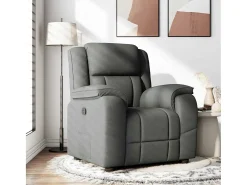 Poltrona Reclinável | Poltrona Confortável Relax tecido cinzento-escuro SHL95618