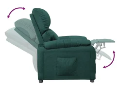 Poltrona Reclinável | Poltrona Confortável Relax tecido verde-escuro SHL549196