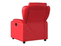 Poltrona reclinável couro artificial vermelho SHL909772