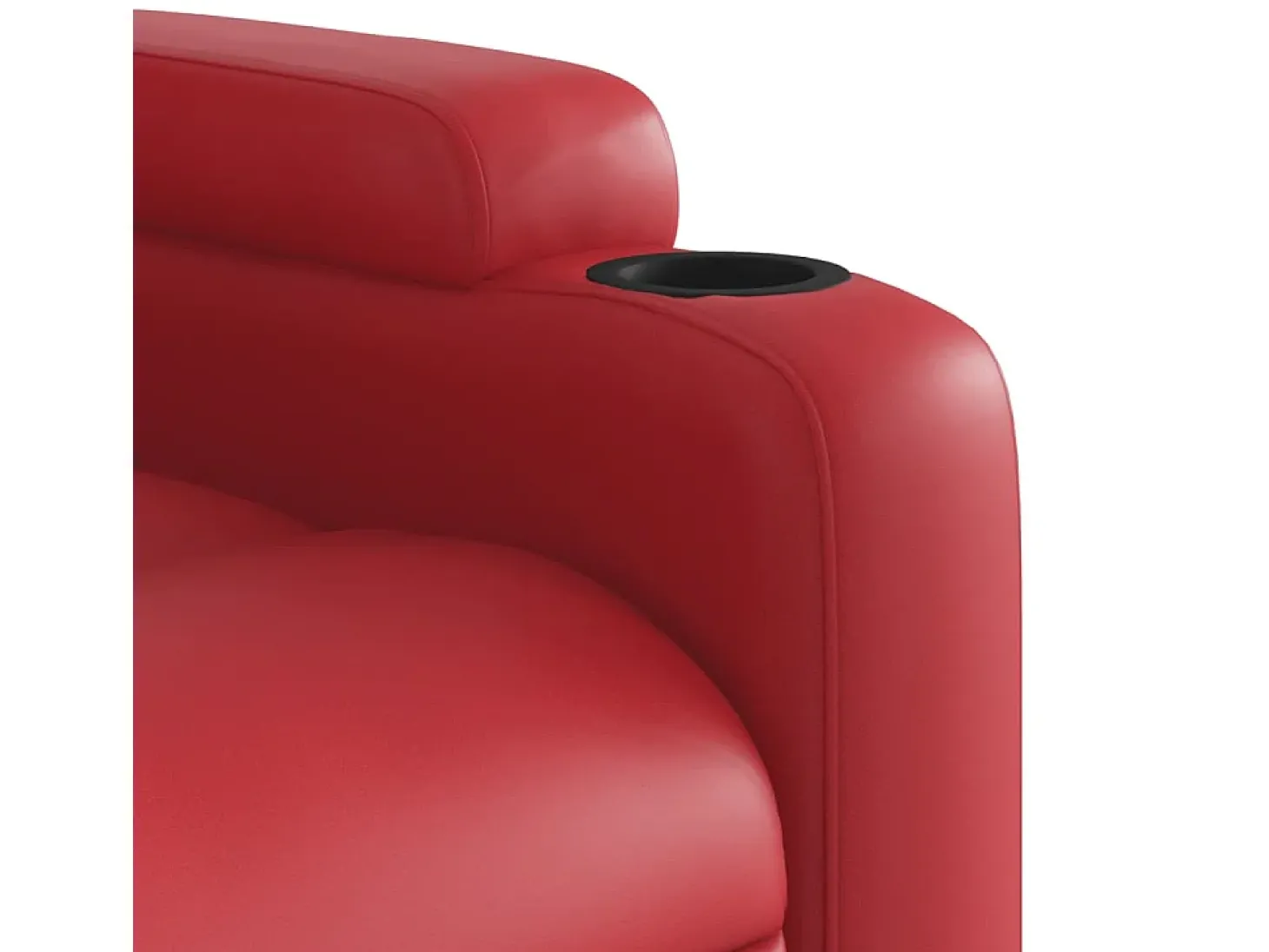 Poltrona reclinável couro artificial vermelho SHL190968