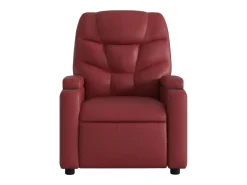 Poltrona reclinável couro artificial vermelho tinto SHL730695