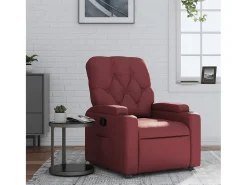 Poltrona reclinável couro artificial vermelho tinto SHL558781