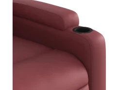 Poltrona reclinável couro artificial vermelho tinto SHL558781