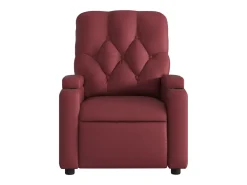 Poltrona reclinável couro artificial vermelho tinto SHL558781