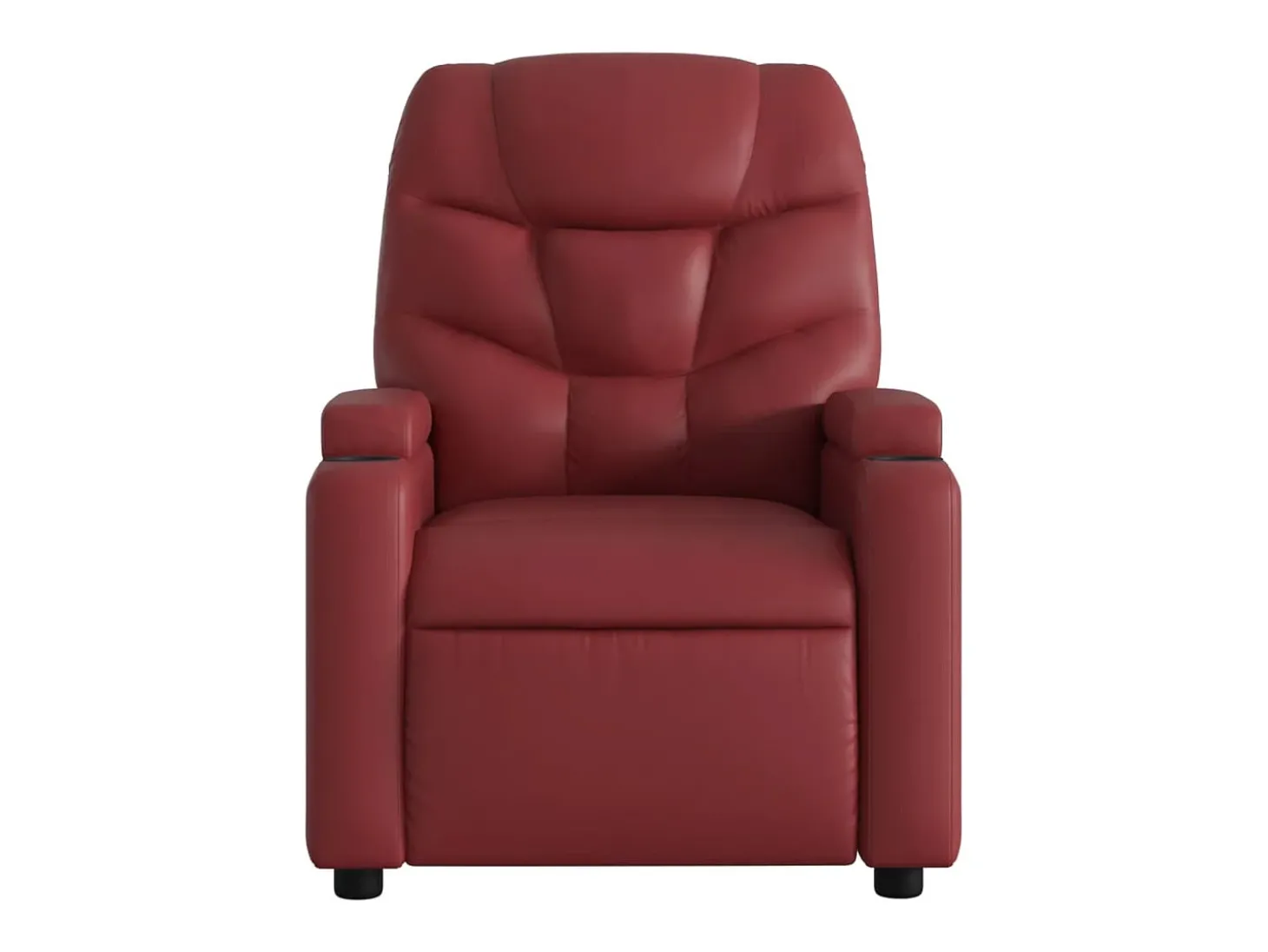 Poltrona reclinável couro artificial vermelho tinto PT948295