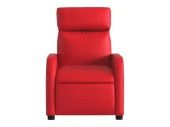 Poltrona reclinável couro artificial vermelho
