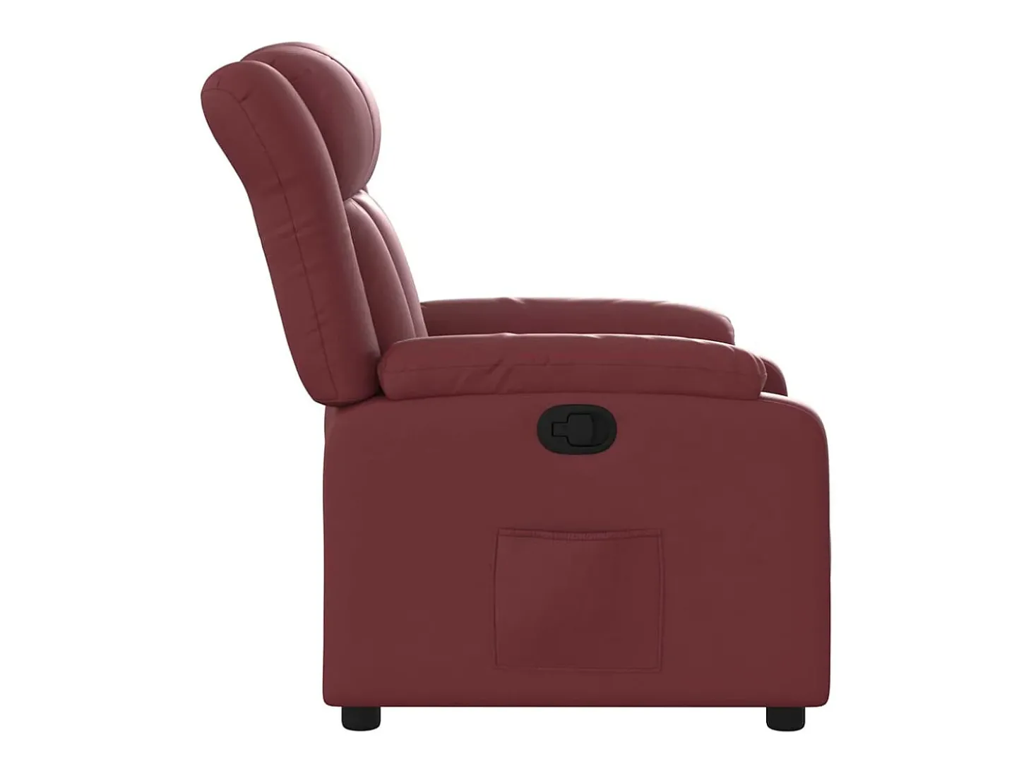 Poltrona reclinável couro artificial vermelho tinto SHL649433