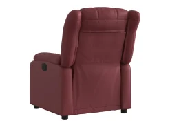 Poltrona reclinável couro artificial vermelho tinto SHL649433
