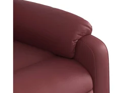 Poltrona reclinável couro artificial vermelho tinto SHL649433