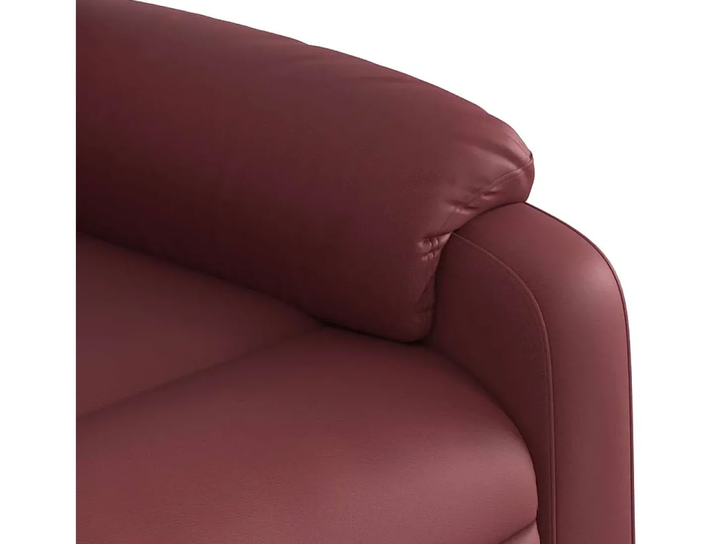 Poltrona reclinável couro artificial vermelho tinto SHL649433