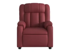 Poltrona reclinável couro artificial vermelho tinto SHL649433