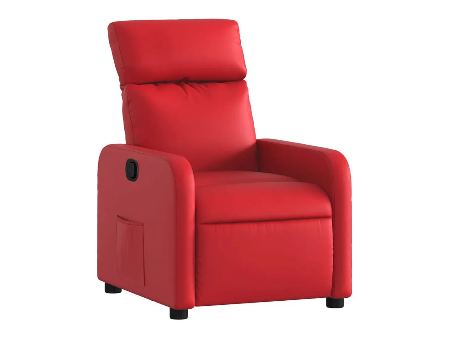 Poltrona reclinável couro artificial vermelho PT586220