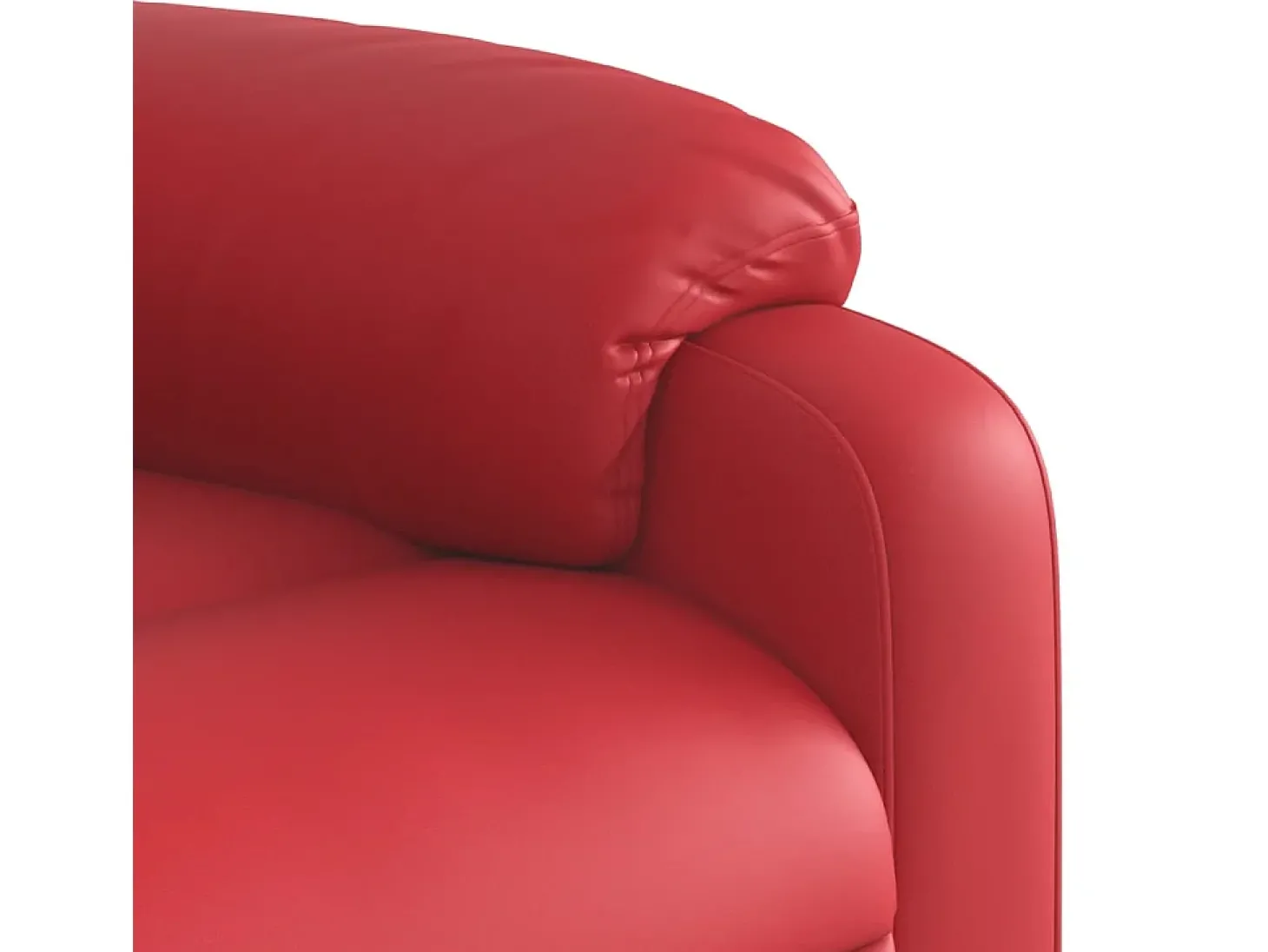 Poltrona reclinável couro artificial vermelho