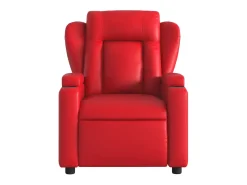 Poltrona reclinável couro artificial vermelho PT142252