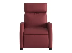 Poltrona reclinável couro artificial vermelho tinto SHL400892