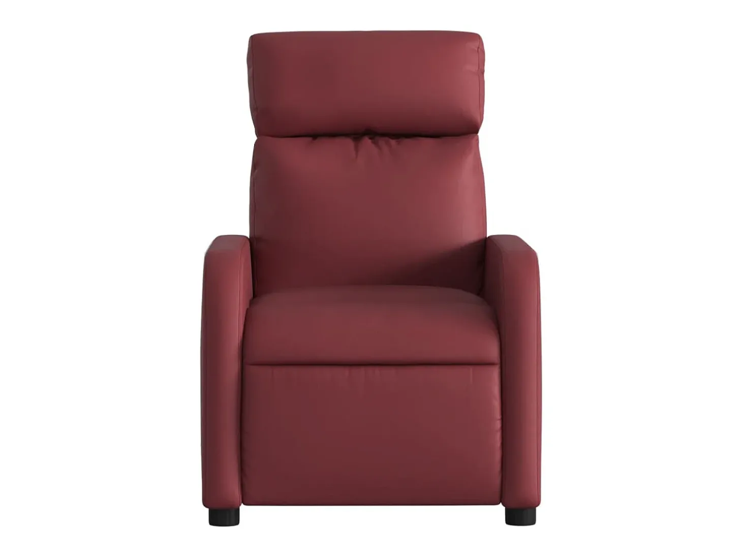 Poltrona reclinável couro artificial vermelho tinto SHL400892