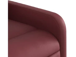 Poltrona reclinável couro artificial vermelho tinto SHL400892