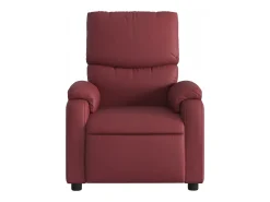 Poltrona reclinável couro artificial vermelho tinto SHL170471