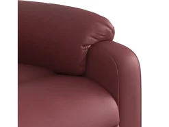 Poltrona reclinável couro artificial vermelho tinto SHL170471