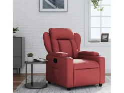 Poltrona reclinável couro artificial vermelho tinto SHL293660