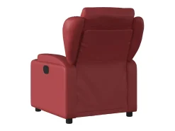 Poltrona reclinável couro artificial vermelho tinto SHL293660
