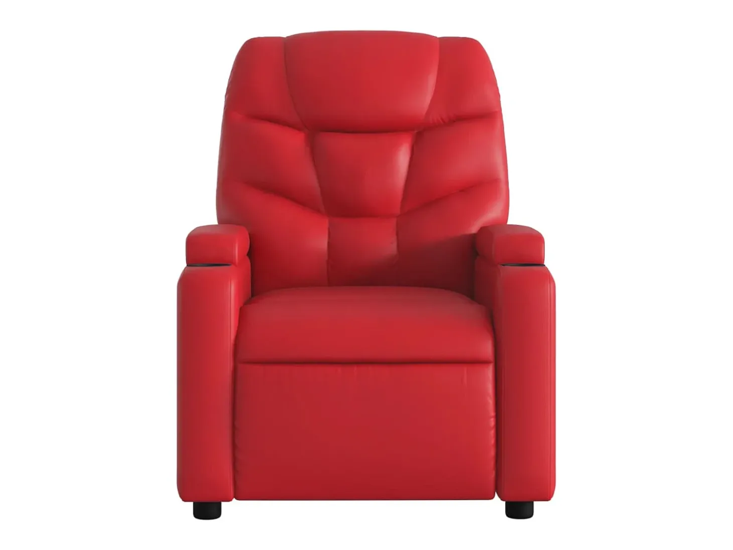 Poltrona reclinável couro artificial vermelho PT984187
