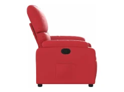 Poltrona reclinável couro artificial vermelho SHL384242