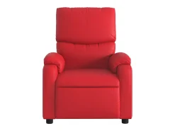 Poltrona reclinável couro artificial vermelho SHL384242