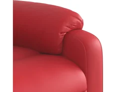 Poltrona reclinável couro artificial vermelho SHL384242