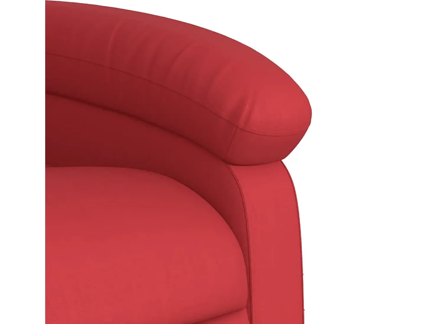 Poltrona reclinável couro artificial vermelho