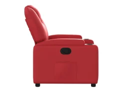Poltrona reclinável couro artificial vermelho SHL20551