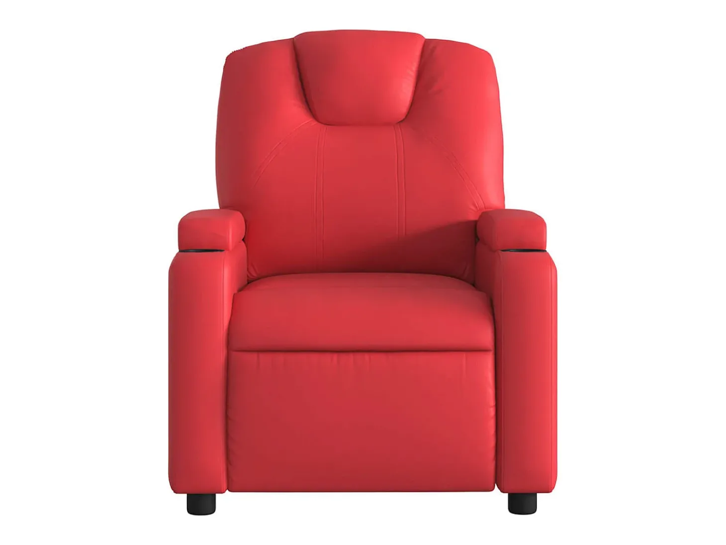 Poltrona reclinável couro artificial vermelho SHL20551