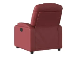 Poltrona reclinável couro artificial vermelho tinto PT364024