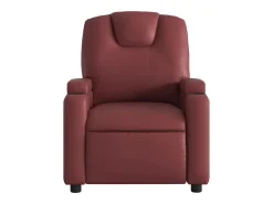 Poltrona reclinável couro artificial vermelho tinto PT364024