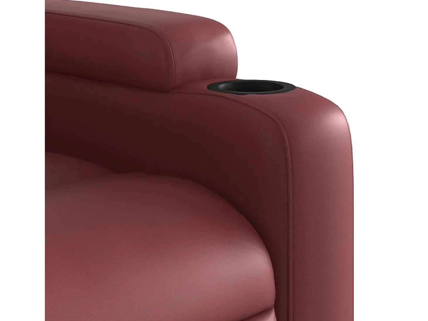 Poltrona reclinável couro artificial vermelho tinto SHL521966