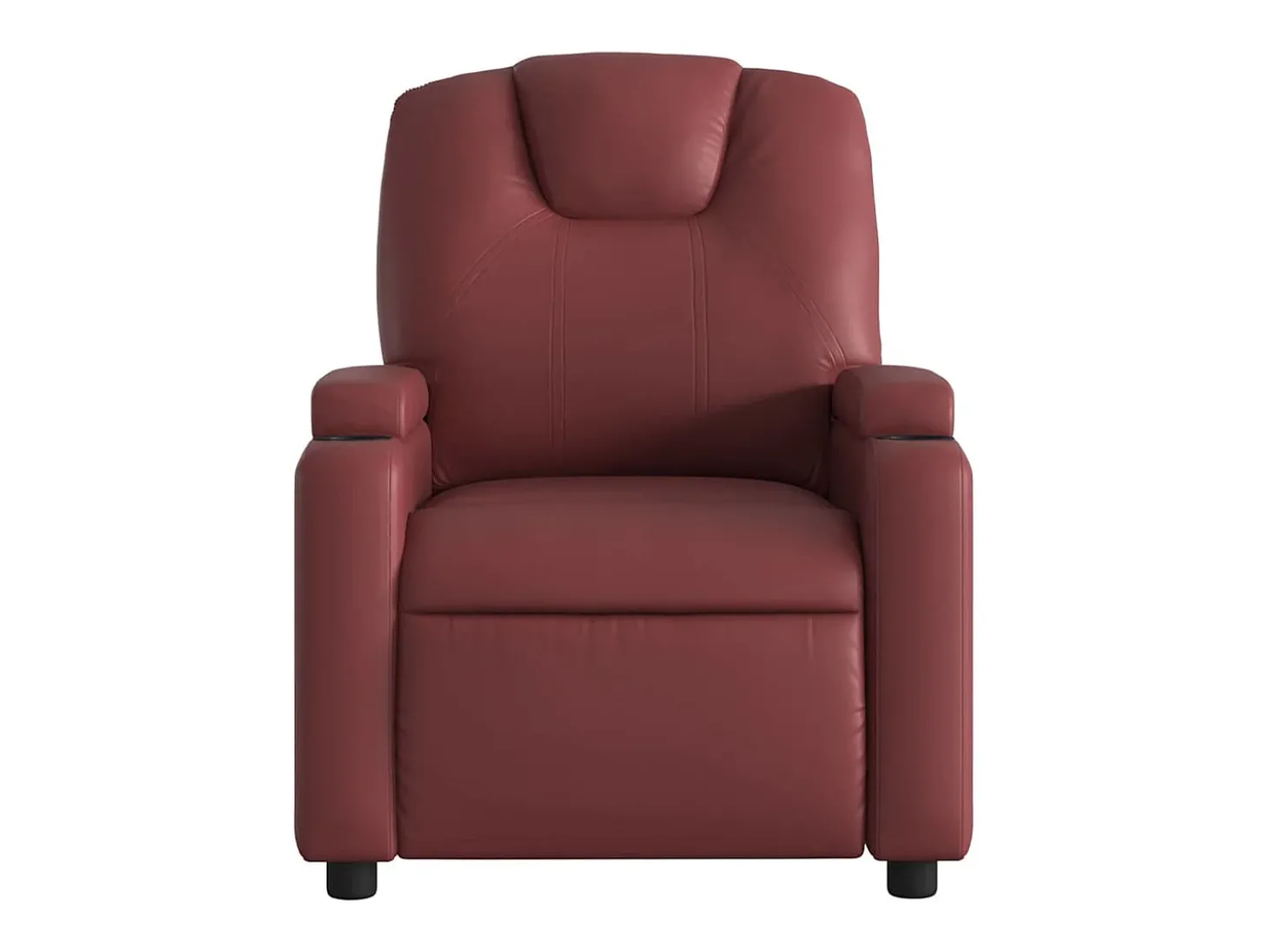 Poltrona reclinável couro artificial vermelho tinto SHL521966