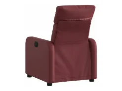 Poltrona reclinável couro artificial vermelho tinto PT524229