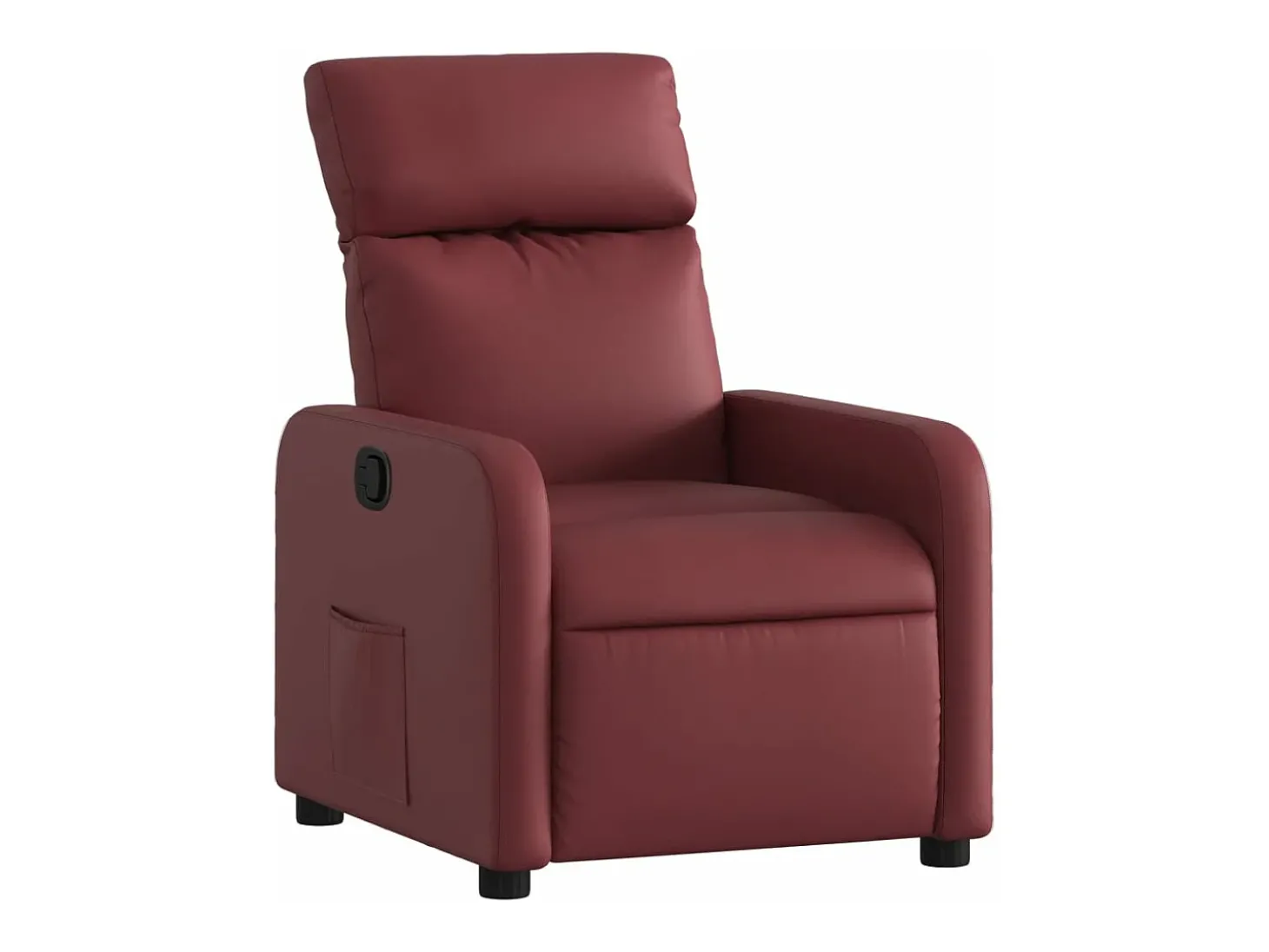 Poltrona reclinável couro artificial vermelho tinto PT524229