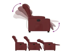 Poltrona reclinável couro artificial vermelho tinto SHL200368