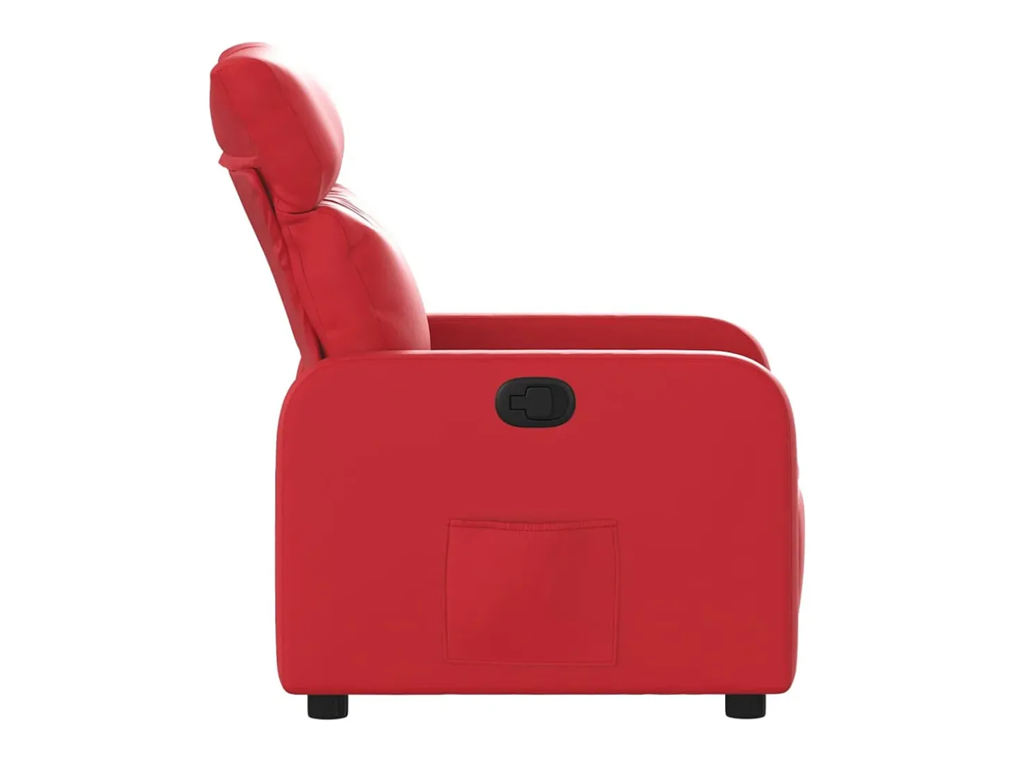 Poltrona reclinável couro artificial vermelho SHL456522