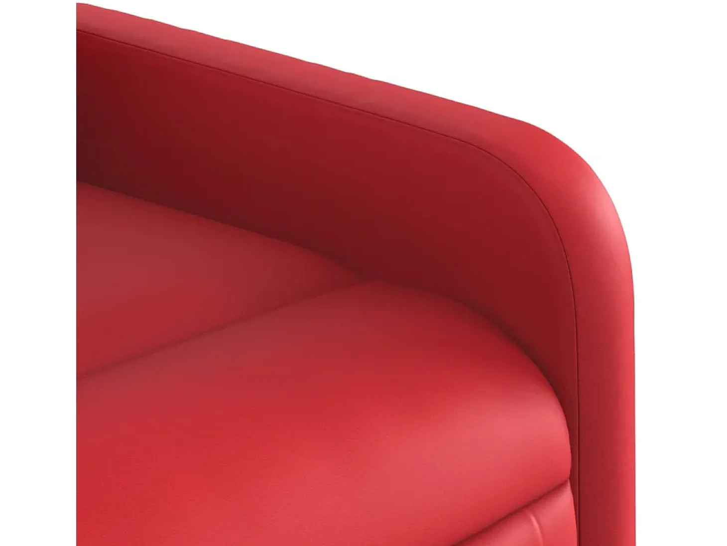 Poltrona reclinável couro artificial vermelho SHL456522