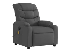 Poltrona reclinável de massagens elétrica tecido cinza-escuro SHL991235