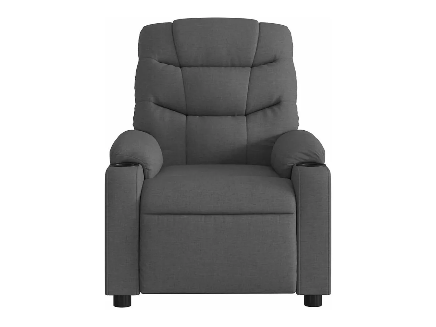 Poltrona reclinável de massagens elétrica tecido cinza-escuro SHL991235