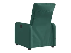 Poltrona reclinável de massagens elétrica tecido verde-escuro SHL217937